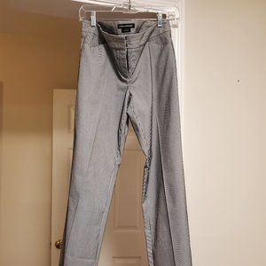 Express Black & White Stripe Editor Pants (Sz 4)